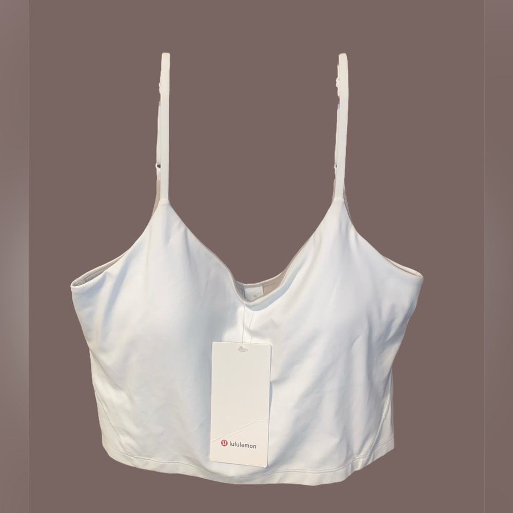 Lululemon align cropped Cami tank  A/B size 12 white NWT
